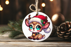 Christmas Reindeer Sublimation PNG | Cute Kawaii Designs Product Image 2