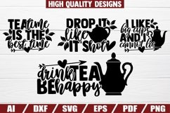 Tea Lover SVG Bundle - Tea Quotes Sayings - Tea shirt print Product Image 2