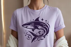 Tribal Shark Silhouette SVG | 4 Shark Designs PNG Product Image 3