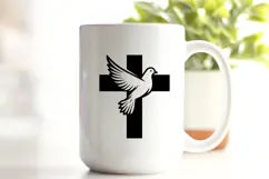 Christian Cross with Dove SVG Holy Spirit Symbol Product Image 2