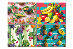 Fruit Kitchen Cutting Board Design, Tropical fruit PNG Product Image 2