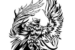 Phoenix Bird Svg/Png/Jpg/Ai/Vector mythical bird/Fire bird Product Image 5