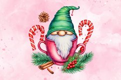 Watercolor Christmas Gnome Clipart Product Image 6