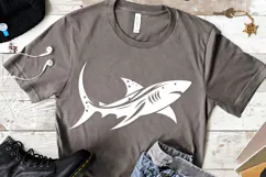 4 Tribal Shark Silhouette SVG | Shark Designs PNG Clipart Product Image 5