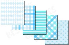 Light Blue Digital Papers Background Set, Light Blue pattern Product Image 6