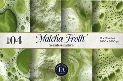 Matcha Foam Pattern, Matcha Froth Texture Digital Paper Product Image 1