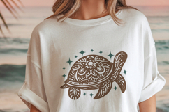 Celestial Sea Turtle SVG. Tribal Turtle Mandala PNG clipart Product Image 3