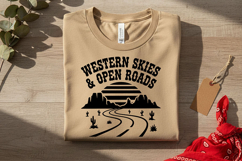 Western Skies &amp; Open Roads Svg, Western Cowgirl Svg Design Product Image 5