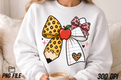 Teacher Pencil Coquette Bow PNG Positive Sublimation Product Image 5