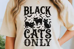 Black Cats Only Svg, Halloween Cat Svg, Spooky Cat Svg. Product Image 6