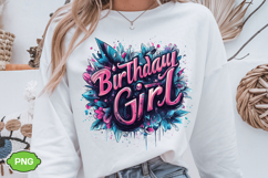 Birthday Girl PNG Floral Birthday PNG Product Image 5