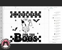 I’m Just Here for the Boos svg, Halloween shirt, Retro svg Product Image 6