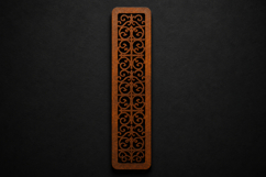 Vintage Geometric Wooden Bookmark for Book Lovers Product Image 1