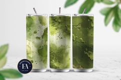 Spilled Matcha Texture, Green Abstract Liquid Digital Paper Product Image 2