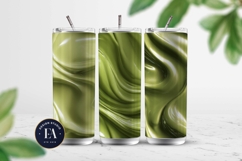 Matcha Liquid Marble, Green Abstract Swirl Digital Paper Product Image 2