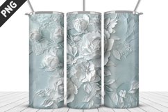 3D Flowers Tumbler Wrap | Sublimation Design | Tumble PNG Product Image 2