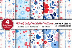 4th Of July Patriotic Pattern PNG Product Image 1