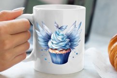 Blue Christmas Watercolor Clipart, Blue Christmas Sublimatio Product Image 5