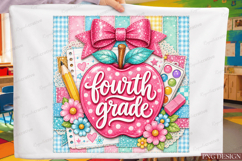 Floral Back To School Apple Coquette Bundle PNG Design | Kin Product Image 5