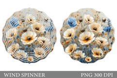 Wildflowers Wind Spinner Design. Floral Wind Spinner Product Image 1