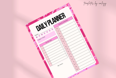 Pink Daily Planner Template for Canva | Feminine To-Do List Product Image 5