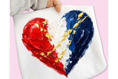 USA Flag Heart Brushstroke PNG, 4th Of July Heart PNG Product Image 7