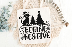 Feline Festive Svg, Funny Cat Christmas Svg, Cat Lover Svg. Product Image 6
