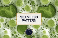 Matcha Foam Pattern, Matcha Froth Texture Digital Paper Product Image 3