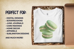 Matcha Macarons Clipart Bundle 3PNG Product Image 3