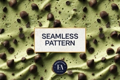Matcha Ice Cream Pattern, Matcha Dessert Digital Paper Product Image 3