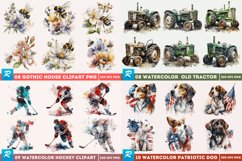 Biggest Watercolor Sublimation Bundle |200 Clipart Bundle Product Image 6