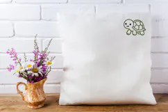 Cute Turtle Outline Embroidery Design Product Image 5
