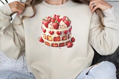 Valentine cake Dessert Clipart Bundle PNG Product Image 8