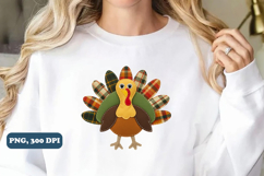 Thanksgiving Png Patchwork Turkey Png sublimation Product Image 5