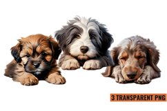 Cute Sleeping Dogs Clipart, Sleeping Dogs Vector Product Image 1