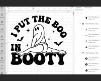 I Put The Boo In Booty svg, Halloween shirt, Retro svg Product Image 6