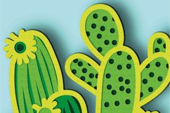 Cactus 3D Multilayer SVG/ Cactus 3D mandala/ Cactus paper cu Product Image 4