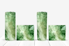 Green Fluid Art Tumbler Sublimation, Art Mixture Tumbler PNG Product Image 5