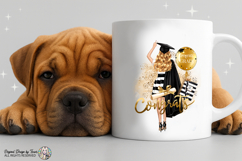 Graduation Blonde Girl PNG Congrats Grad Tumbler Mug Design Product Image 6