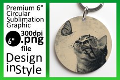 Colorful Kitty Sublimation: Circle &amp; Coaster Ensemble Product Image 1