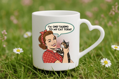 I&#039;m only talking to my cat today PNG Sublimation Design Product Image 5