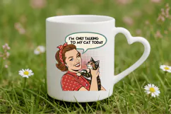I'm only talking to my cat today PNG Sublimation Design Product Image 5