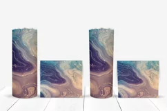 Blue Tumbler Sublimation Designs, Abstract Tumbler Wrap Product Image 5