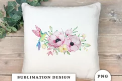 Watercolor Hummingbird Sublimation Downloads Product Image 5