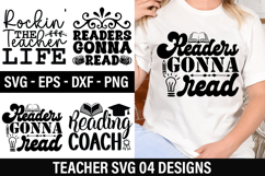 Teacher SVG Design - Rockin The Teacher Life Product Image 1