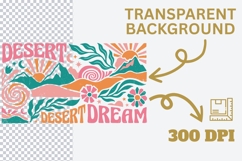 Desert Dream PNG, Boho Desert Landscape PNG, Southwestern Product Image 2