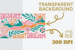 Desert Dream PNG, Boho Desert Landscape PNG, Southwestern Product Image 2