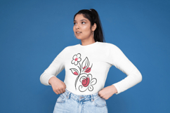 Elegant Floral Outline Embroidery Design File Product Image 5