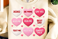 Crochet Valentine Candy Heart PNG, Faux Yarn You Are Enough Product Image 11