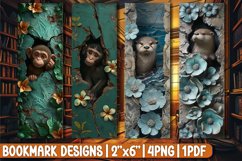 Playful 3D Animal Bookmark Sublimation Product Image 1